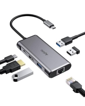 ADAPTER USB-C 6w1 AGLAIA P12C139
