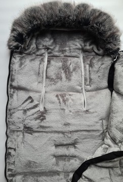 СЕРЕБРЯНЫЙ зимний спальный мешок для коляски, санок, автокресла