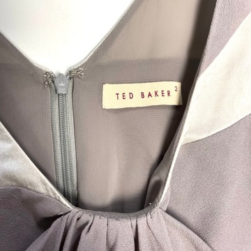 TED BAKER Piękna Bluzka Tunika Jedwab 2 ( S / M )