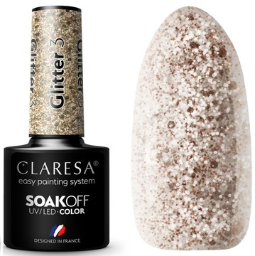 Claresa Lakier Hybrydowy Glitter 3 5ml