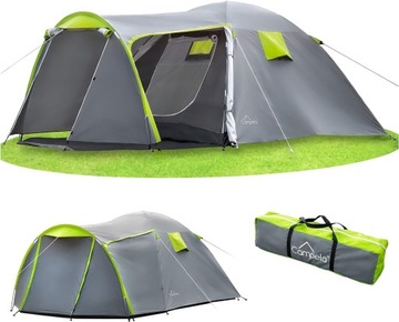 NAMIOT TURYSTYCZNY RODZINNY 4 OSOBOWY WODOODPORNY 3000MM MOSKITIERA CAMPING