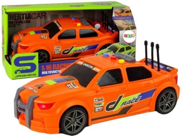 Гоночна машинка 1:16 зі звуком помаранчева 280x160 мм Lean Toys