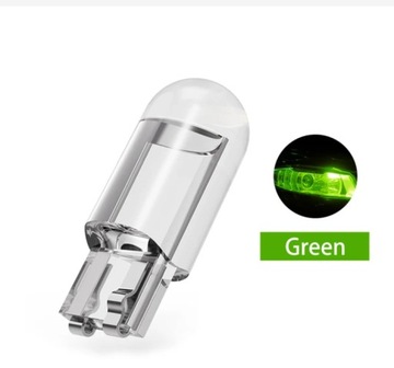 T10 HPC 360' sferyczna W5W LED transparentna GREEN