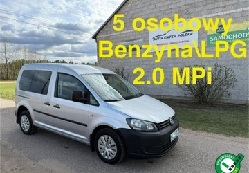 Volkswagen Caddy III Kombi Facelifting 2.0 EcoFuel 109KM 2011 Volkswagen Caddy 2.0 MPI 109 KM 5 osobowy Nowa instalacja LPG 2.0 109KM