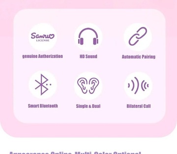Наушники Kawaii Sanrio Kuromi Cinnamoroll, беспроводные Bluetooth-наушники-вкладыши