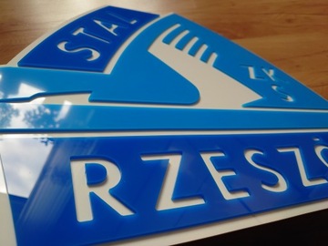 Stal Rzeszów herb na ścianę prezent szyld dla fana klubu dla chłopaka męża