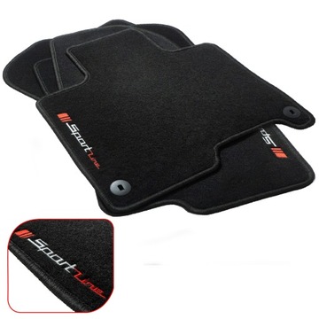 Dywaniki samochodowe welurowe haft do RENAULT MEGANE II kombi 2003-2009