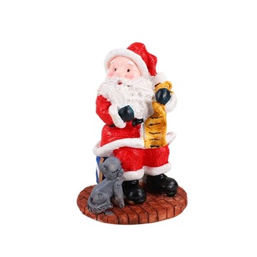 Klasyczna rzeźba Świętego Mikołaja, cukierki dekoracyjne, weź kupon