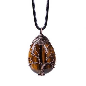 Wisiorek Naturalny Kamień Amulet Szczęścia Prezent