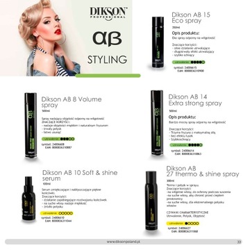DIKSON AB Volume Spray Лак для придания объема. 500 мл