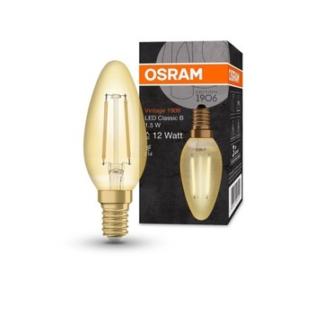 Żarówka LED E14 1,5W 120LM 2400K VINTAGE B12 świec