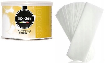 EPILDELI wosk do depilacji naturalny 400ml + PASKI