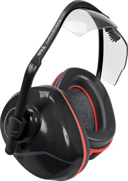 NAUSZNIKI OCHRONNIKI SŁUCHU Z OKULARAMI BEZBARWNE