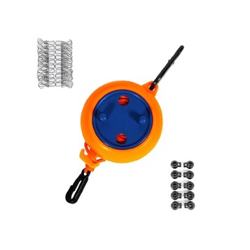 Campingowa linka do bielizny Travel Orange 10m z klipsem