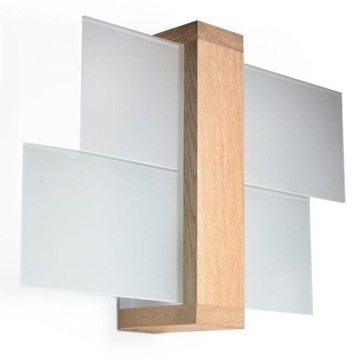 Lampa ścienna naturalne drewno E27 Feniks kinkiet