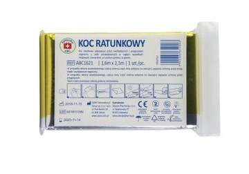 Apteczka ABC, Koc ratunkowy 160 cm x 210cm, 1 sztuka