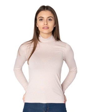 Elegancki Klasyczny Sweter Półgolf Damski Cienki Sweterek Golf 8111-01 L/XL