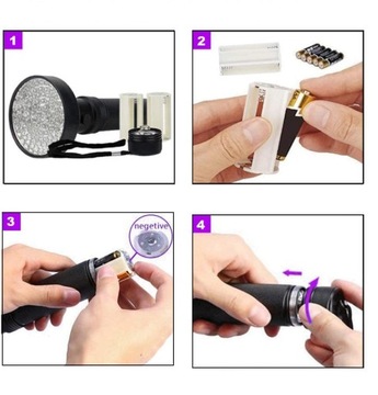 УФ СВЕТОДИОДНЫЙ ФОНАРИК УЛЬТРАФИОЛЕТОВАЯ ЯНТАРНАЯ ЛАМПА 395NM + ОЧКИ