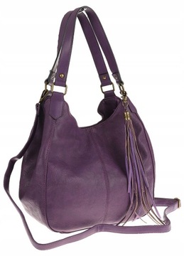 Elegancka torba Torebka Damska listonoszka worek 23021 Purple