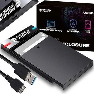 Отсек для жесткого диска SATA 2,5 дюйма, до 5 Гбит/с, USB 3.2