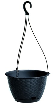 Doniczka wisząca RATOLLA ROUND W DRLW240 - Antracyt