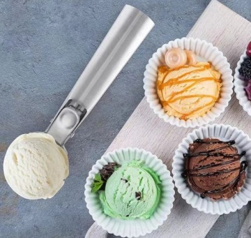 ЛОЖКА ДЛЯ МОРОЖЕНОГО, КАРТОФЕЛЯ, РИСА, БОЛЬШАЯ СТАЛЬНАЯ РУЧКА-РУЧКА