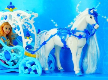 КОЛЯСКА ДЛЯ КУКЛ + ПРОГУЛЯЮЩАЯ КАРЕТА ДЛЯ ЛОШАДЕЙ КУКЛА 4720