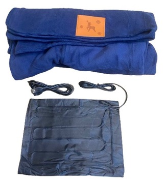Koc grzewczy USB typu poncho, 150 X 80 CM GRANATOWY