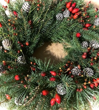 Wianek bożonarodzeniowy stroik świąteczny ŻYWY!!!!