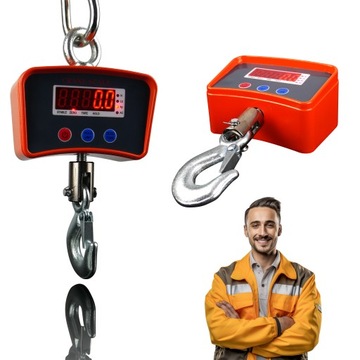 WAGA PODWIESZANA ELEKTRONICZNA HAKOWA DO 500 KG MAGAZYNOWA Z HAKIEM