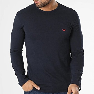 Emporio Armani koszulka longsleeve granatowa bawełna 111653-3R722-00135 S