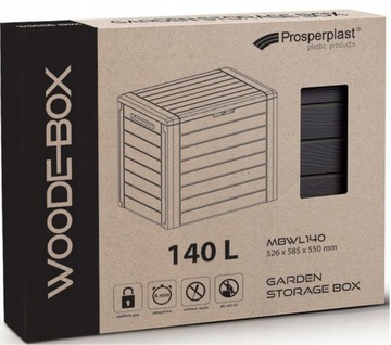 САДОВЫЙ ЯЩИК 140 Л АНТРАЦИТОВЫЙ ДЕРЕВЯННЫЙ ЯЩИК