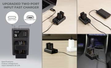 ДВОЙНОЕ зарядное устройство для Canon EOS RP 77D 750D 800D