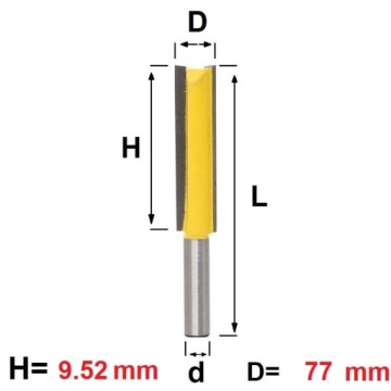 Пряморез по дереву ВХМ 9,52 х 77 х 114 хвостовик 8м