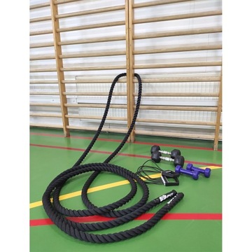 Скакалка CrossFit Battle Rope тренировочная 9м 38мм 7кг
