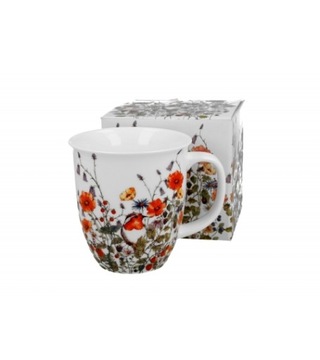 KUBEK DUŻY XXL DUO WILD BIRD PTAK KWIATY 650 ML NA PREZENT