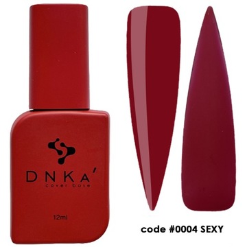 DNKa Cover Base 12 ml, 0004 SEXY CZERWIEŃ BAZA KOLOROWA