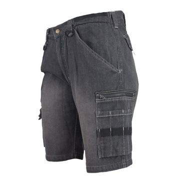 KRÓTKIE SPODENKI ROBOCZE BERMUDY MOCNE JEANSOWE URGENT 605 54