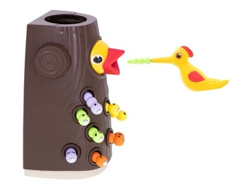 МАГНИТНАЯ ИГРА КОРМИТЬ ПТИЦУ ДЛЯ ДЕТЕЙ МОНТЕССОРИ ВУДПЭПЕ 12 ЧЕРВЬ