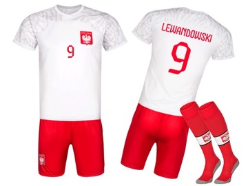Strój Piłkarski getry LEWANDOWSKI 9 Polska 128