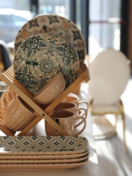 Керамическая десертная ТАРЕЛКА 21см, линия MOSAIQUE OLIVE, без рисунка