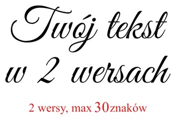 Naklejka Twój tekst napis CHROM ZŁOTA SREBRNA 29cm