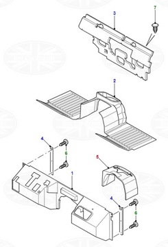 PODLOŽKA PŘEPÁŽKA PŘEDNÍ LAND ROVER DEFENDER FL LR057146 FH1243686AA