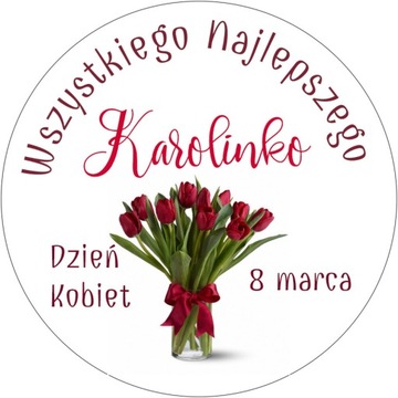 Upominek PODKŁADKA pod kubek prezent gadżet Dzień Kobiet nadruk wzory