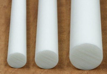Tworzywo PTFE Teflon pręt o wym. 10mm x 500mm wałek