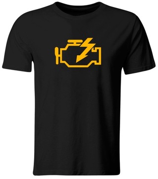 KOSZULKA SAMCHODOWA CHECK ENGINE, CZARNA, ROZ. XL