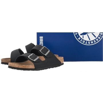 Buty Klapki Damskie Birkenstock Arizona Vegan 1019057 Czarne