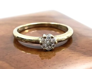 ЗОЛОТОЕ КОЛЬЦО С 333 МАЛЕНЬКИМИ БРИЛЛИАНТАМИ 0,11КАРАТА РАЗМЕР 12 СЕРТИФИКАТ