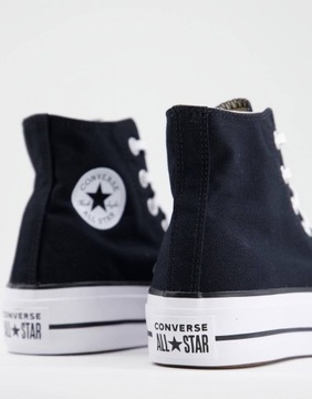 CONVERSE TRAMPKI DAMSKIE KLASYCZNE NISKIE CZARNE SZNUROWANE 37,5 975