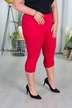 Rybaczki w gumę SWING czerwone Plus Size 42